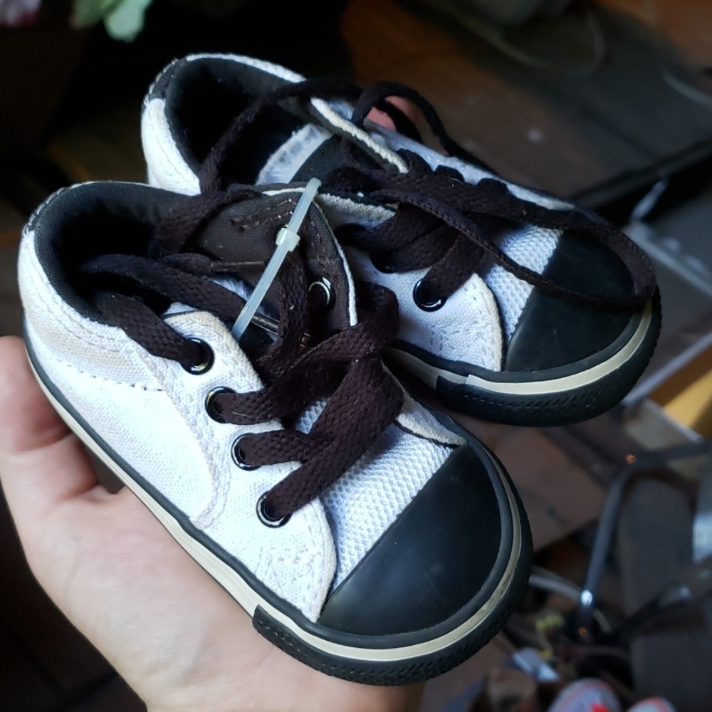 Black and white Converse